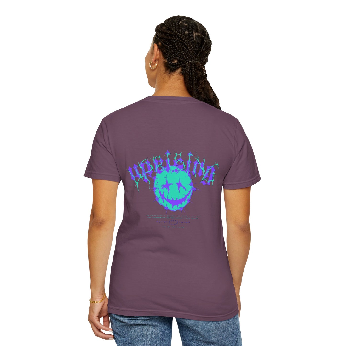 Unisex Garment-Dyed T-Shirt with 'Upside' Graphic, Casual Tee, Statement Shirt, Gift for Friends, Urban Style Apparel