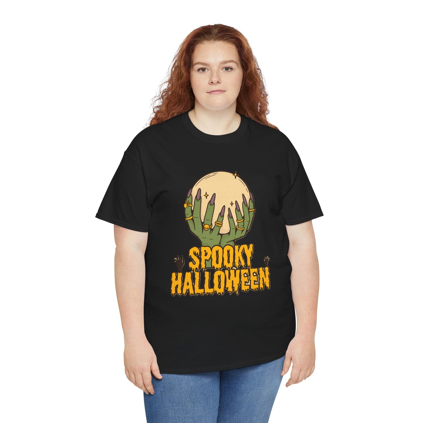 Spooky Halloween Tee, Halloween Apparel, Fall Fashion, Trick or Treat woman Shirt, Casual Halloween Outfit