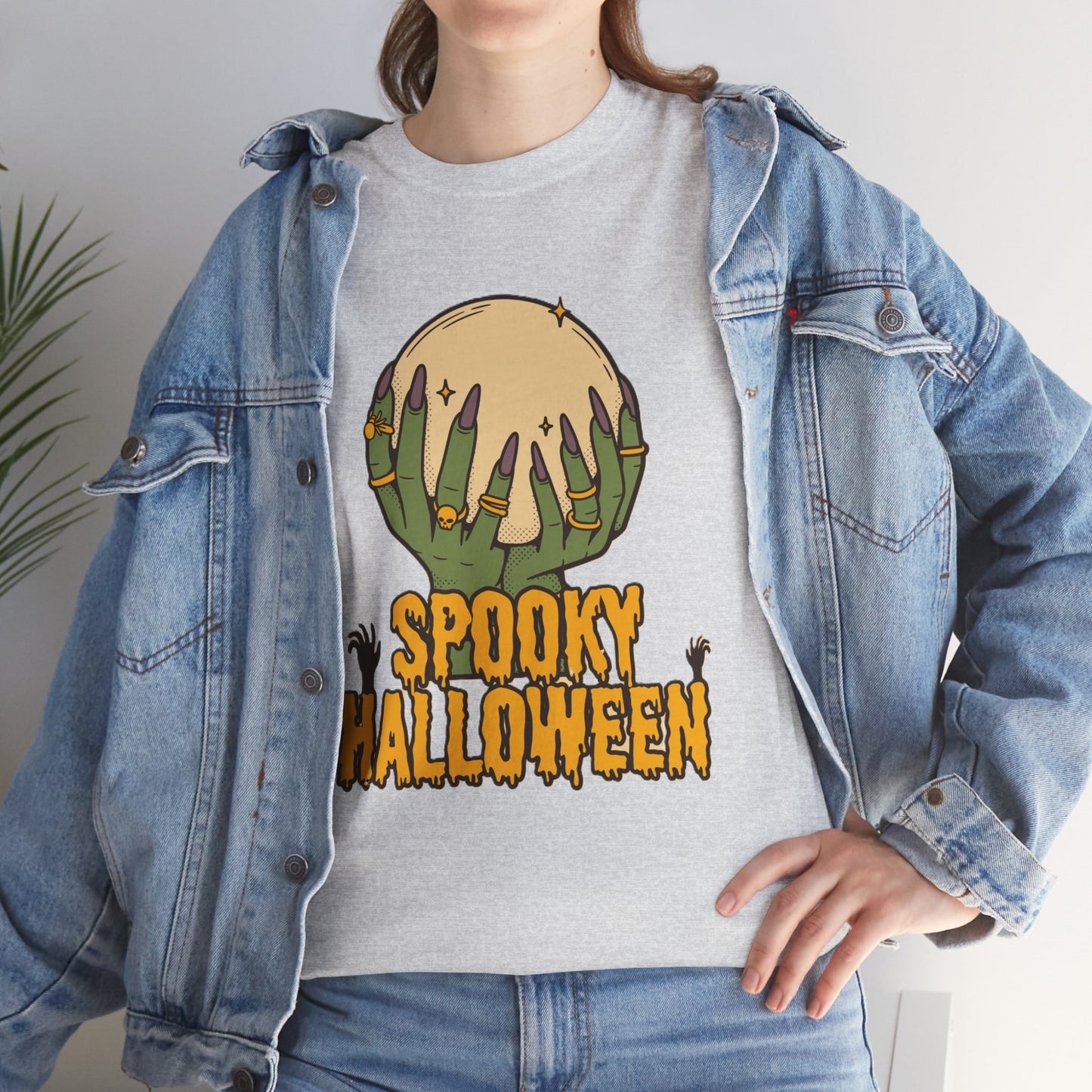 Spooky Halloween Tee, Halloween Apparel, Fall Fashion, Trick or Treat woman Shirt, Casual Halloween Outfit