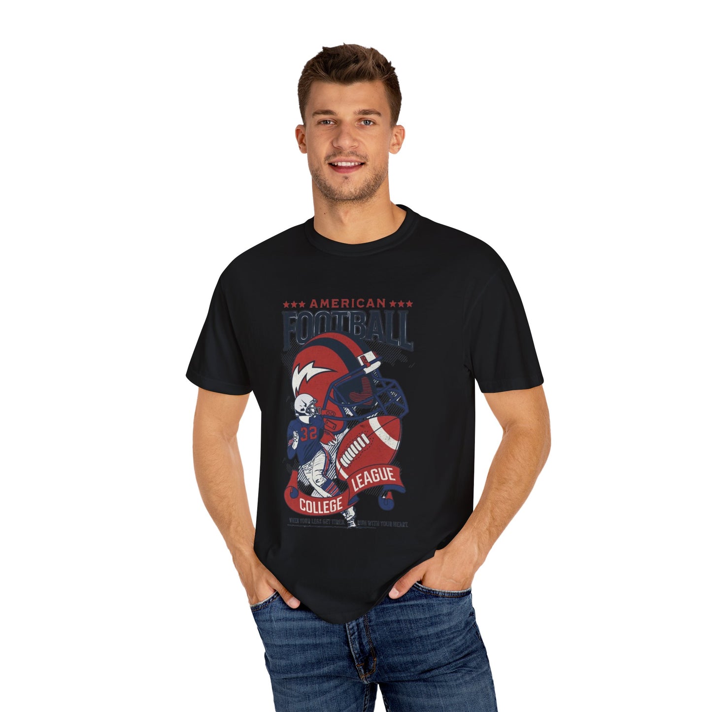 Men's College Football T-Shirts, Game Day Apparel, Sports Fan Gift, Casual Wear for Football Lovers