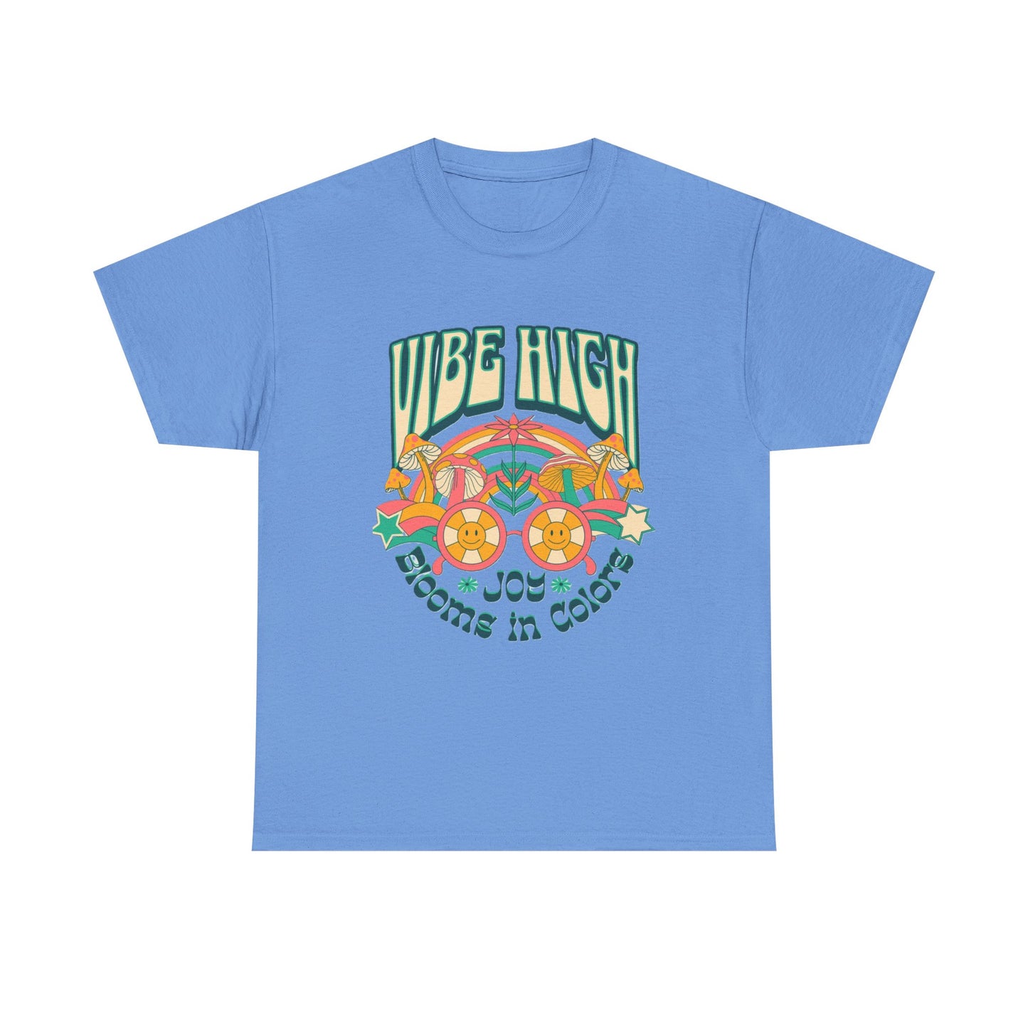Vibe High women's Heavy Cotton Tee | Retro Graphic Tee for Music Lovers, Festival Wear, Casual Outfits, Gift Idea
