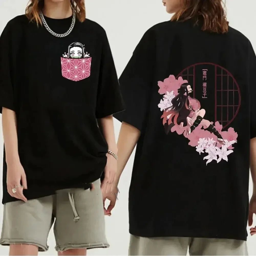 Japanese Anime Demon Slayer Graphic Print Men T-Shirt - Womens T Shirt