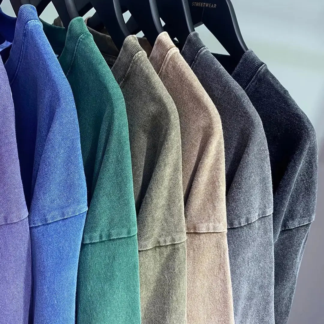 American Style Retro Heavyweight Solid Color