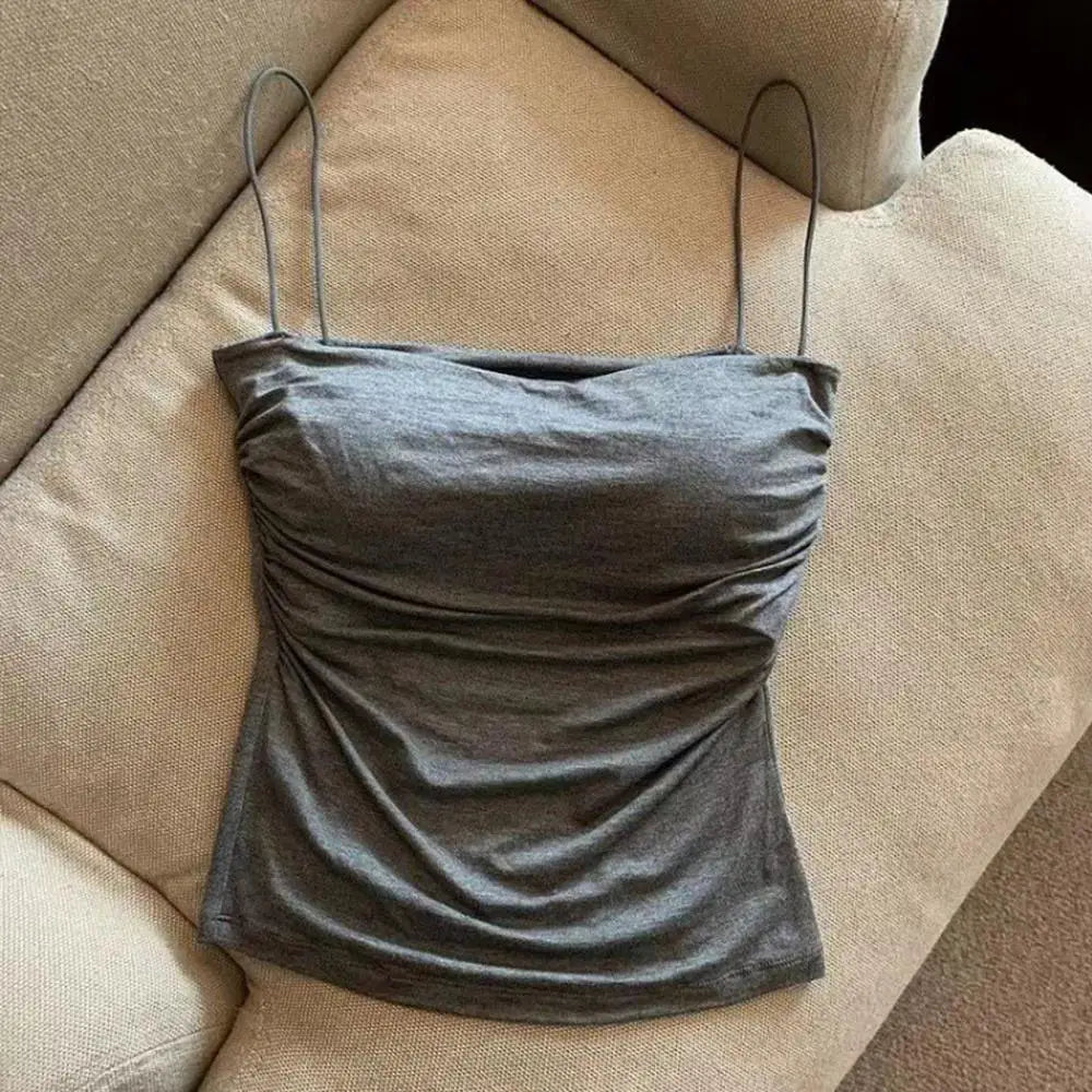 Summer Tank Tops Women With Built In Bra Spaghetti Strap Tanks