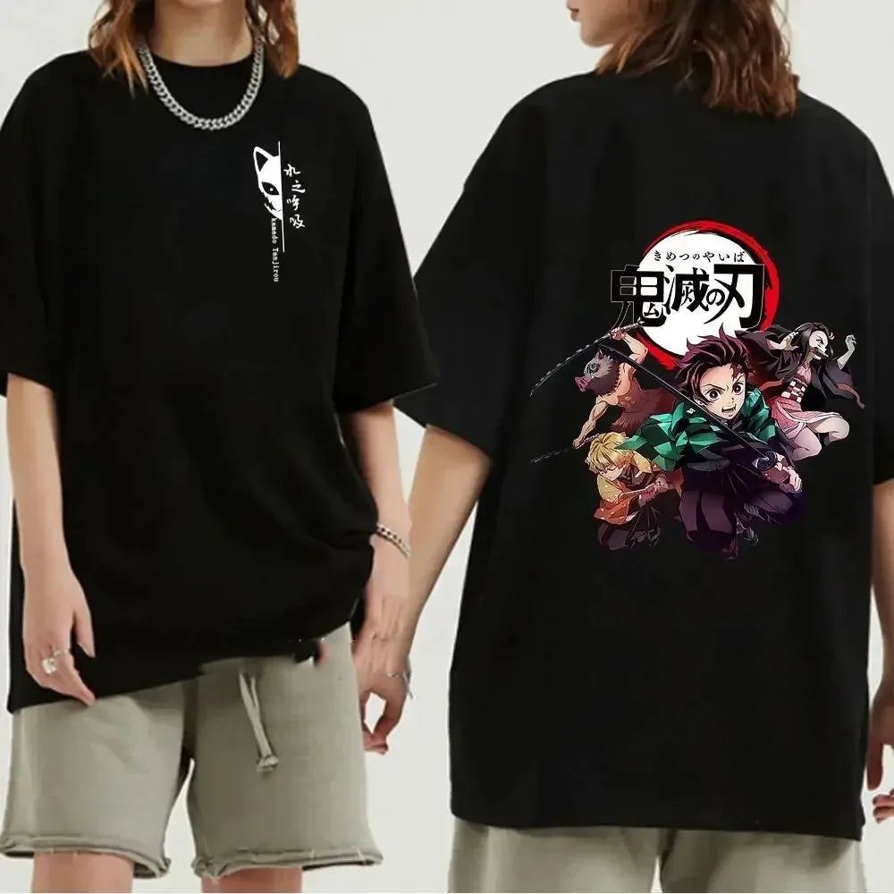 Japanese Anime Demon Slayer Graphic Print Men T-Shirt - Womens T Shirt