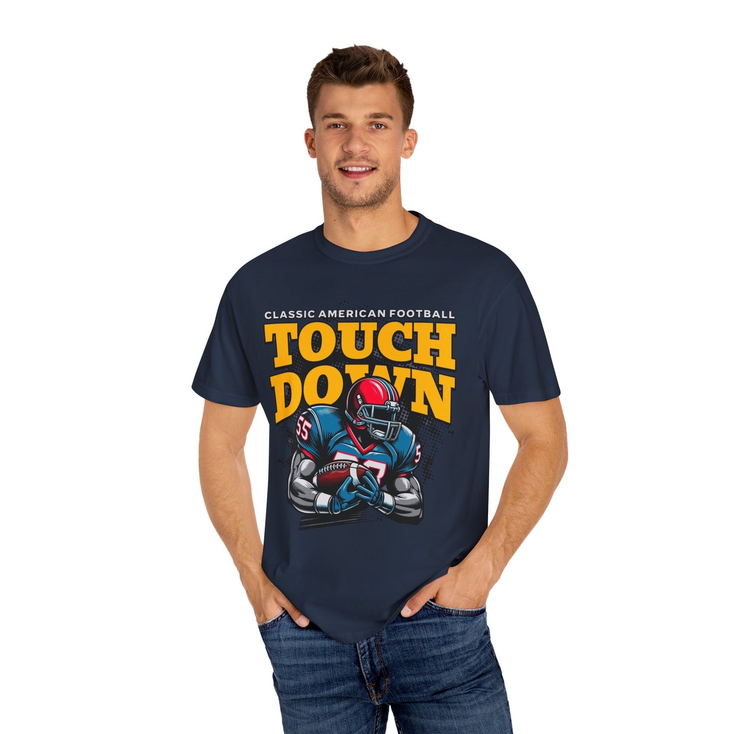 Man's Touchdown Football T-shirt, Vintage Sports Tee, Game Day Shirt, Perfect for Tailgating, Football Fan Gift, Casual Wear