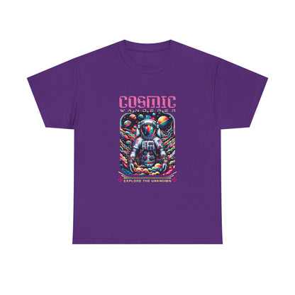 Cosmic Voyager Tee, Explore the Unknown Graphic T-Shirt, Space Theme Apparel, Unisex Cotton Tee, Gift for Space Lovers, Unique Casual Wear