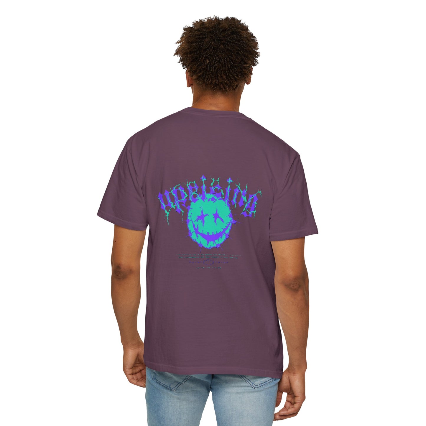 Unisex Garment-Dyed T-Shirt with 'Upside' Graphic, Casual Tee, Statement Shirt, Gift for Friends, Urban Style Apparel