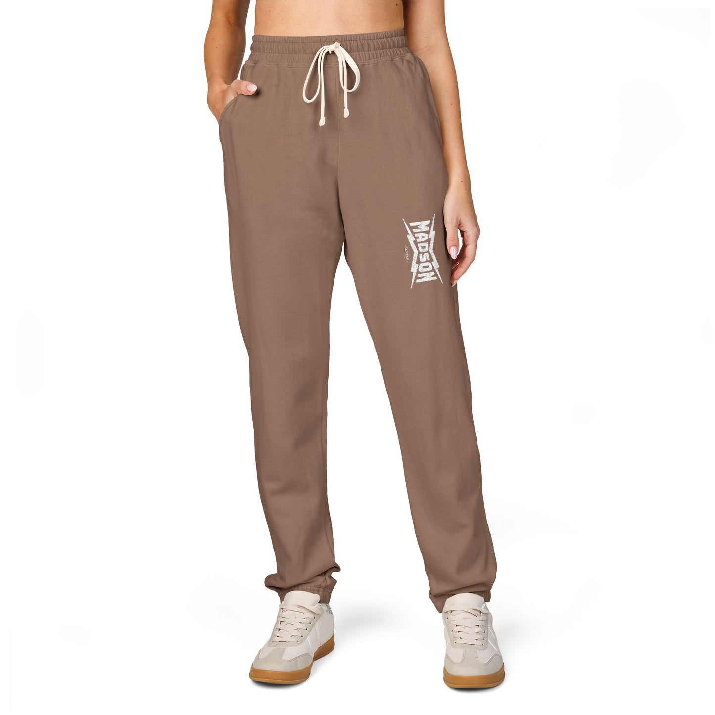 Cozy Unisex Garment-Dyed Fleece Sweatpants, Relaxed Loungewear, Comfy Athleisure, Perfect for Home, Yoga, Outdoor Activities