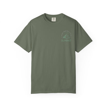 Summit Adventure Man's Garment-Dyed T-shirt | Nature Lover Tee | Hiking Shirt | Outdoor Apparel | Perfect Gift for Explorers