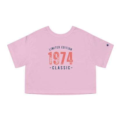 Limited Edition 1974 Cropped T-Shirt for Trendy Women, Vintage Style Tee, Retro Fashion Top, Casual Summer Wear, Perfect Gift