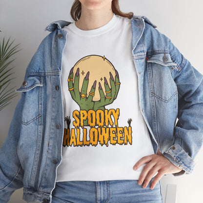 Spooky Halloween Tee, Halloween Apparel, Fall Fashion, Trick or Treat woman Shirt, Casual Halloween Outfit