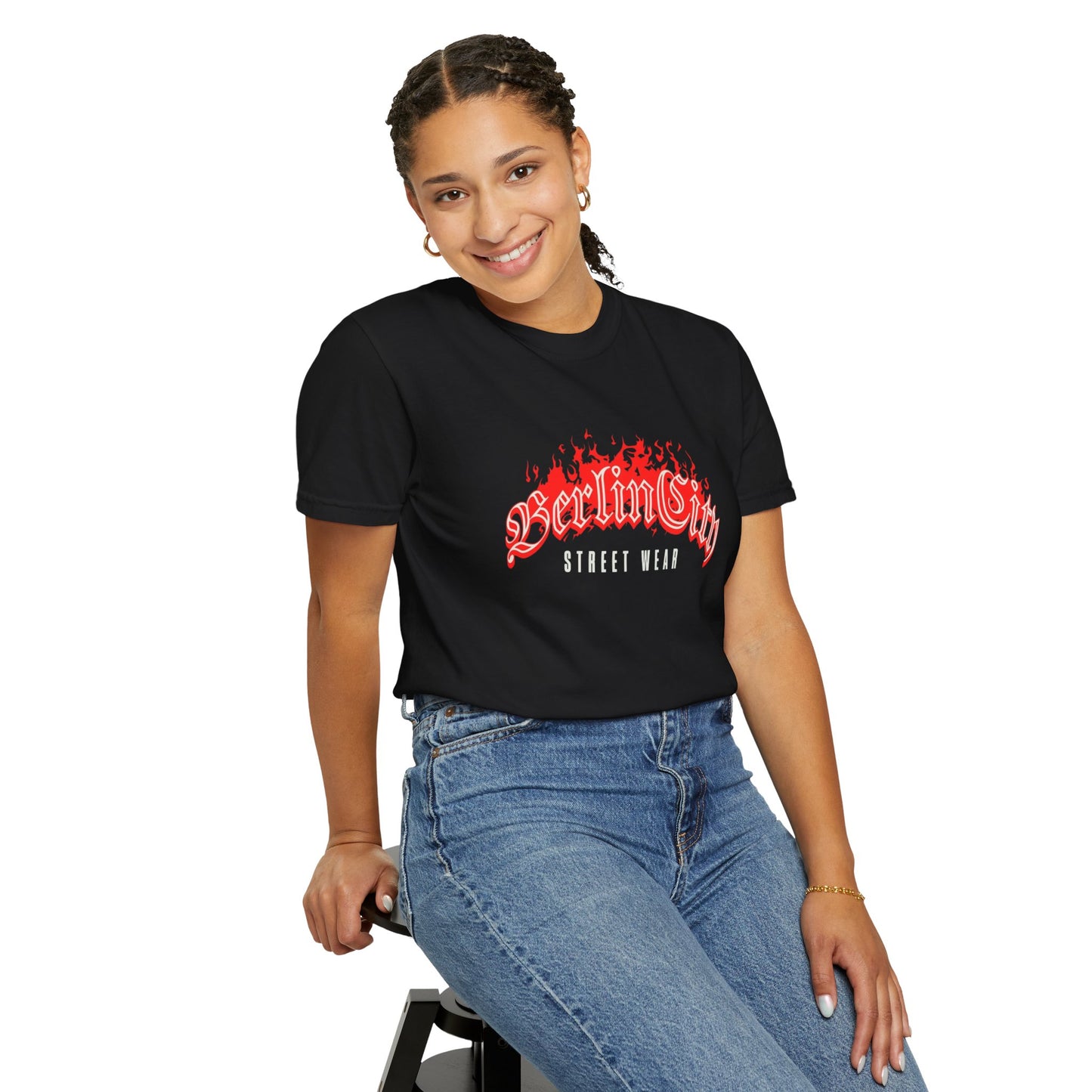 Berlin City Street Wear Unisex Garment-Dyed T-shirt, Casual Tee, Streetwear Fashion, Urban Style, Gift for Trendsetters, Summer Apparel