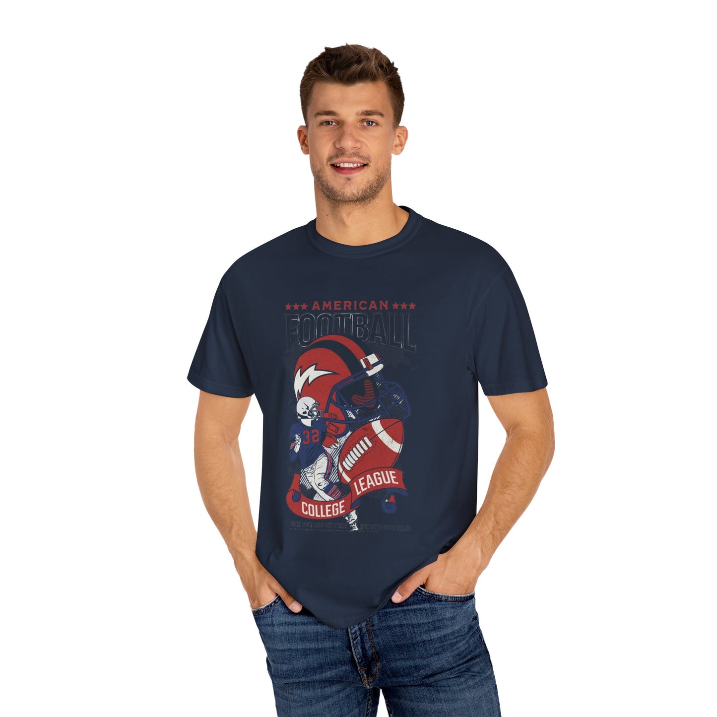 Men's College Football T-Shirts, Game Day Apparel, Sports Fan Gift, Casual Wear for Football Lovers