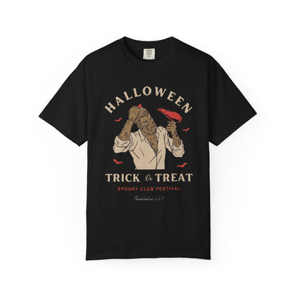 Halloween Trick or Treat Men T-Shirt, Spooky Shirt, Autumn Apparel, Fall Fashion, Halloween Costume, Trick or Treat Tee