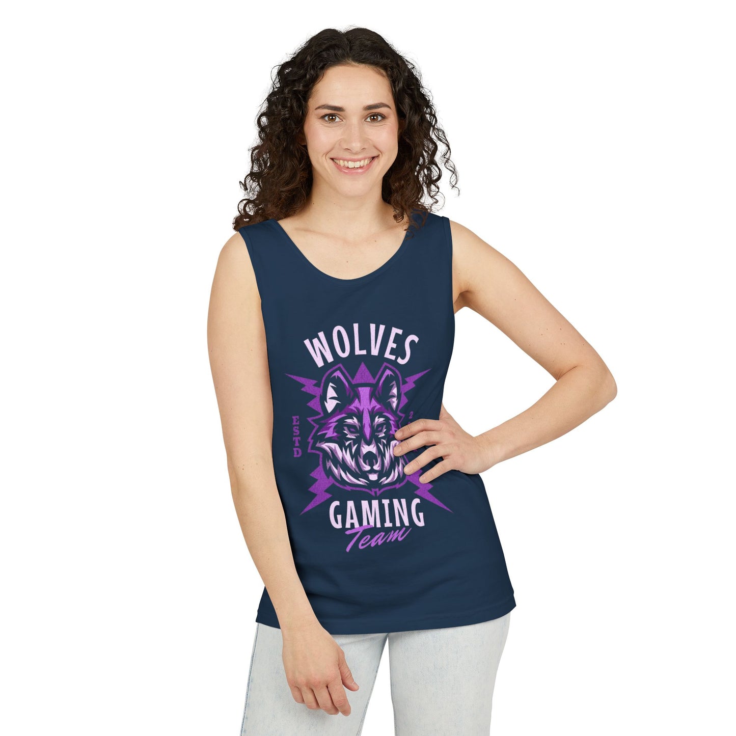 Wolf Gaming Tank Top, Unisex Casual Shirt, Summer Wear, Gift for Gamers, Festival Apparel, Workout Gear