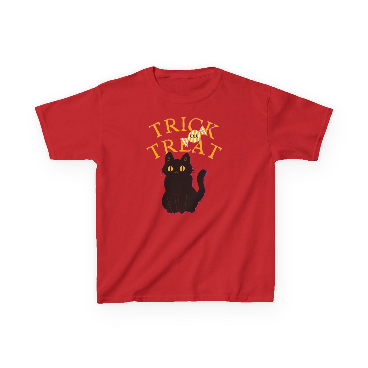 Halloween Cat Tee, Trick or Treat Girl Shirts, Spooky Kids Apparel, Fun Halloween Outfit, Cat Lover Gift