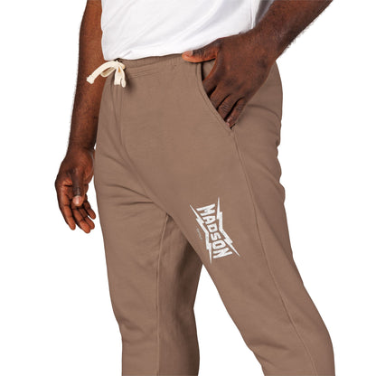 Cozy Unisex Garment-Dyed Fleece Sweatpants, Relaxed Loungewear, Comfy Athleisure, Perfect for Home, Yoga, Outdoor Activities