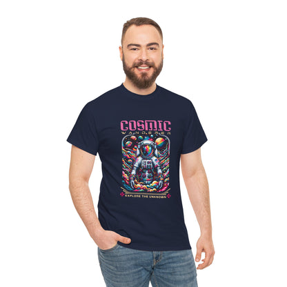 Cosmic Voyager Tee, Explore the Unknown Graphic T-Shirt, Space Theme Apparel, Unisex Cotton Tee, Gift for Space Lovers, Unique Casual Wear