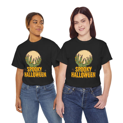 Spooky Halloween Tee, Halloween Apparel, Fall Fashion, Trick or Treat woman Shirt, Casual Halloween Outfit