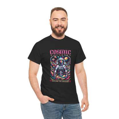 Cosmic Voyager Tee, Explore the Unknown Graphic T-Shirt, Space Theme Apparel, Unisex Cotton Tee, Gift for Space Lovers, Unique Casual Wear