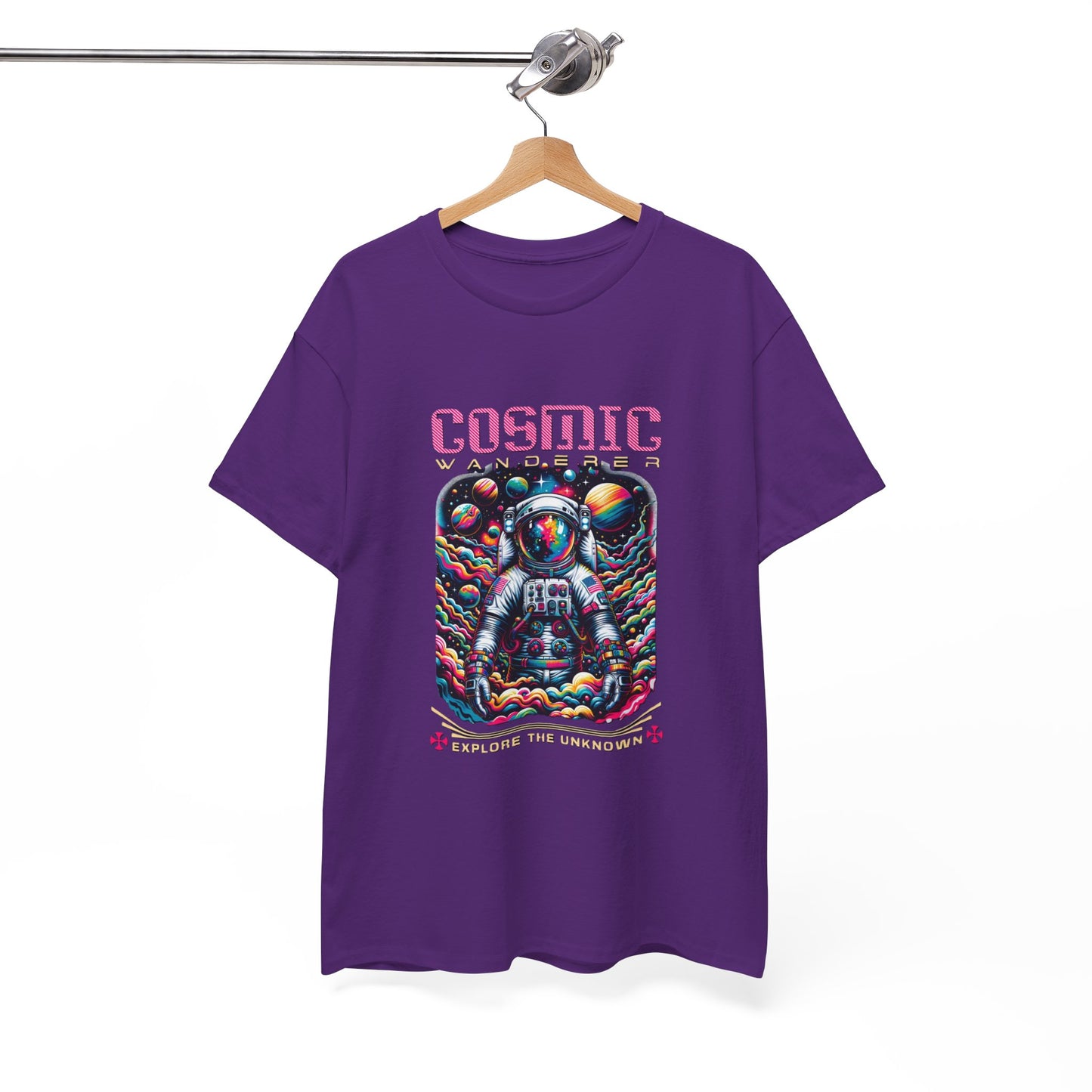 Cosmic Voyager Tee, Explore the Unknown Graphic T-Shirt, Space Theme Apparel, Unisex Cotton Tee, Gift for Space Lovers, Unique Casual Wear
