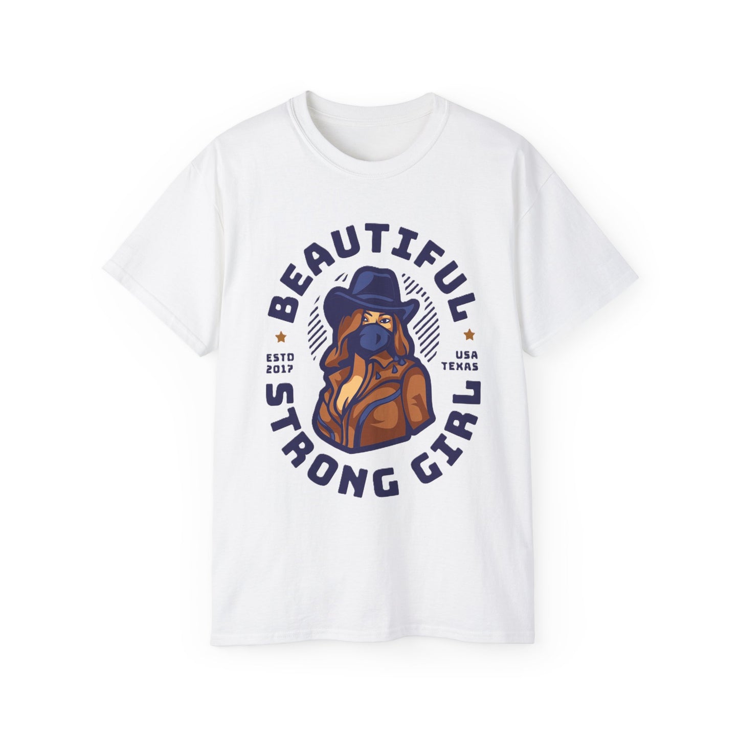 Beautiful Strong Girl Unisex Tee, Empowering T-Shirt, Motivational Gift, Casual Wear, Texas Inspired Apparel
