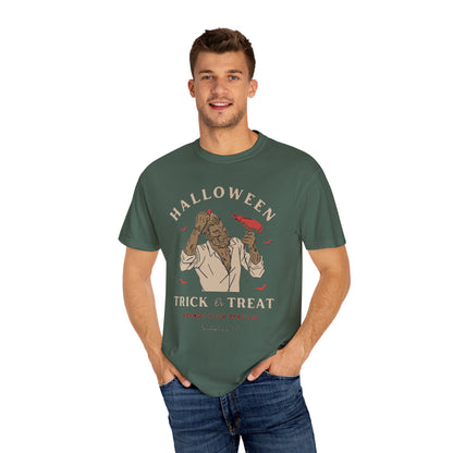 Halloween Trick or Treat Men T-Shirt, Spooky Shirt, Autumn Apparel, Fall Fashion, Halloween Costume, Trick or Treat Tee