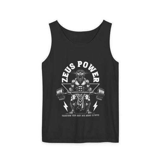 Zeus Power Men's Tank Top | Fitness Apparel, Workout Gear, Muscle Shirt, Gym Wear, Gift for Fitness Enthusiasts