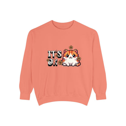 Cute Cat Sweatshirt - Cozy Unisex Apparel for Cat Lovers, Perfect Gift for Birthdays, Casual Days, or Self-Care