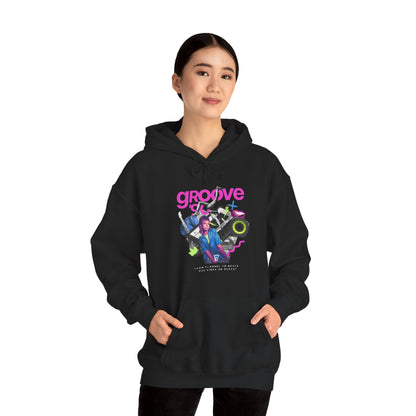 Retro Groove Hooded Sweatshirt, Music Sweatshirt, Festival Hoodie, Unisex Sweatshirt, Chill Vibes Hoodie, Gift for Music Lovers