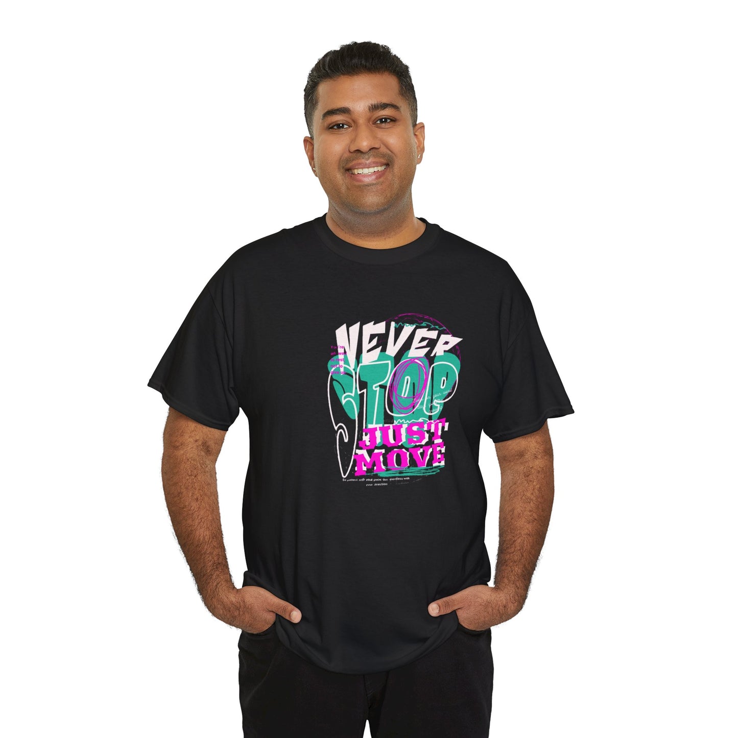 Never Stop, Just Move - Unisex Heavy Cotton Tee, Casual Workout Shirt, Motivational Graphic Tee, Gift for Fitness Lovers, Cool [...]