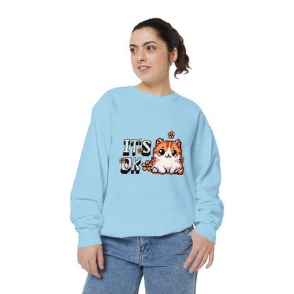 Cute Cat Sweatshirt - Cozy Unisex Apparel for Cat Lovers, Perfect Gift for Birthdays, Casual Days, or Self-Care