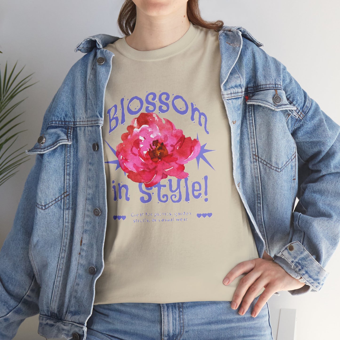 Blossom in Style Women's Heavy Cotton Tee, Floral Graphic T-Shirt, Summer Vibes Shirt, Trendy Casual Wear, Gift for Flower Lovers, [...]