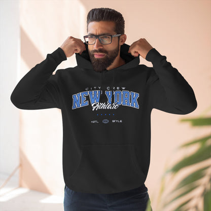 New York Athletic Fleece Hoodie, Cozy Sweatshirt, Urban Fashion, Winter Wardrobe Essential, Gift for City Lovers, Casual Wear
