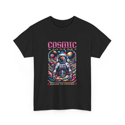 Cosmic Voyager Tee, Explore the Unknown Graphic T-Shirt, Space Theme Apparel, Unisex Cotton Tee, Gift for Space Lovers, Unique Casual Wear