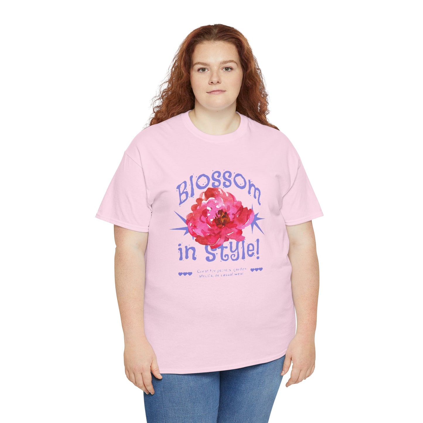 Blossom in Style Women's Heavy Cotton Tee, Floral Graphic T-Shirt, Summer Vibes Shirt, Trendy Casual Wear, Gift for Flower Lovers, [...]