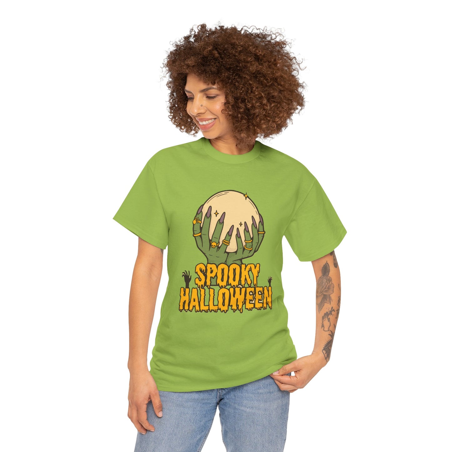 Spooky Halloween Tee, Halloween Apparel, Fall Fashion, Trick or Treat woman Shirt, Casual Halloween Outfit