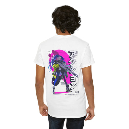 Anime Graphic Tee, Man's Cotton T-Shirt, Retro Aesthetic Apparel, Casual Streetwear, Gift for Fans