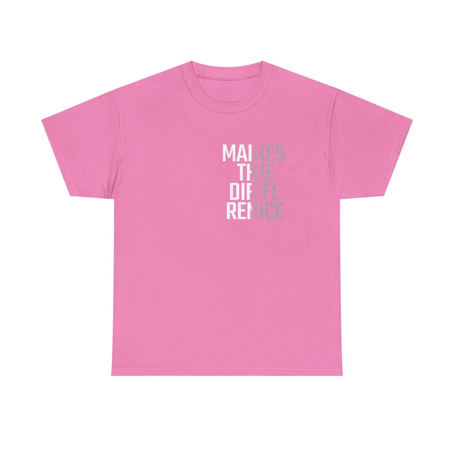 Make a Difference Unisex Heavy Cotton Tee, Motivational Shirt, Casual Wear, Gift for Friends, Inspirational Fashion