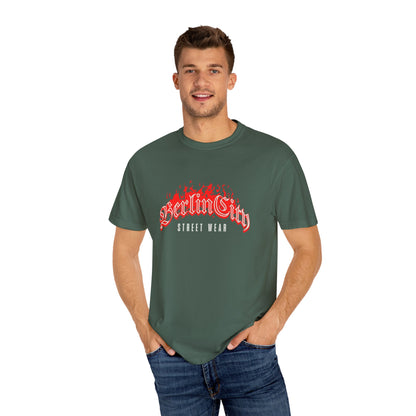 Berlin City Street Wear Unisex Garment-Dyed T-shirt, Casual Tee, Streetwear Fashion, Urban Style, Gift for Trendsetters, Summer Apparel