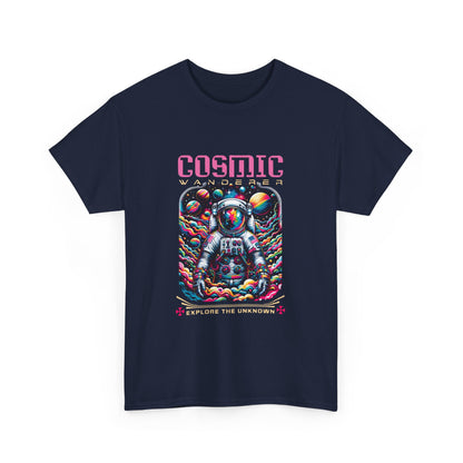 Cosmic Voyager Tee, Explore the Unknown Graphic T-Shirt, Space Theme Apparel, Unisex Cotton Tee, Gift for Space Lovers, Unique Casual Wear