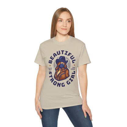 Beautiful Strong Girl Unisex Tee, Empowering T-Shirt, Motivational Gift, Casual Wear, Texas Inspired Apparel