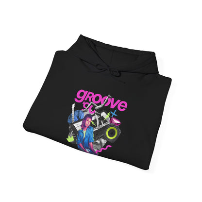 Retro Groove Hooded Sweatshirt, Music Sweatshirt, Festival Hoodie, Unisex Sweatshirt, Chill Vibes Hoodie, Gift for Music Lovers