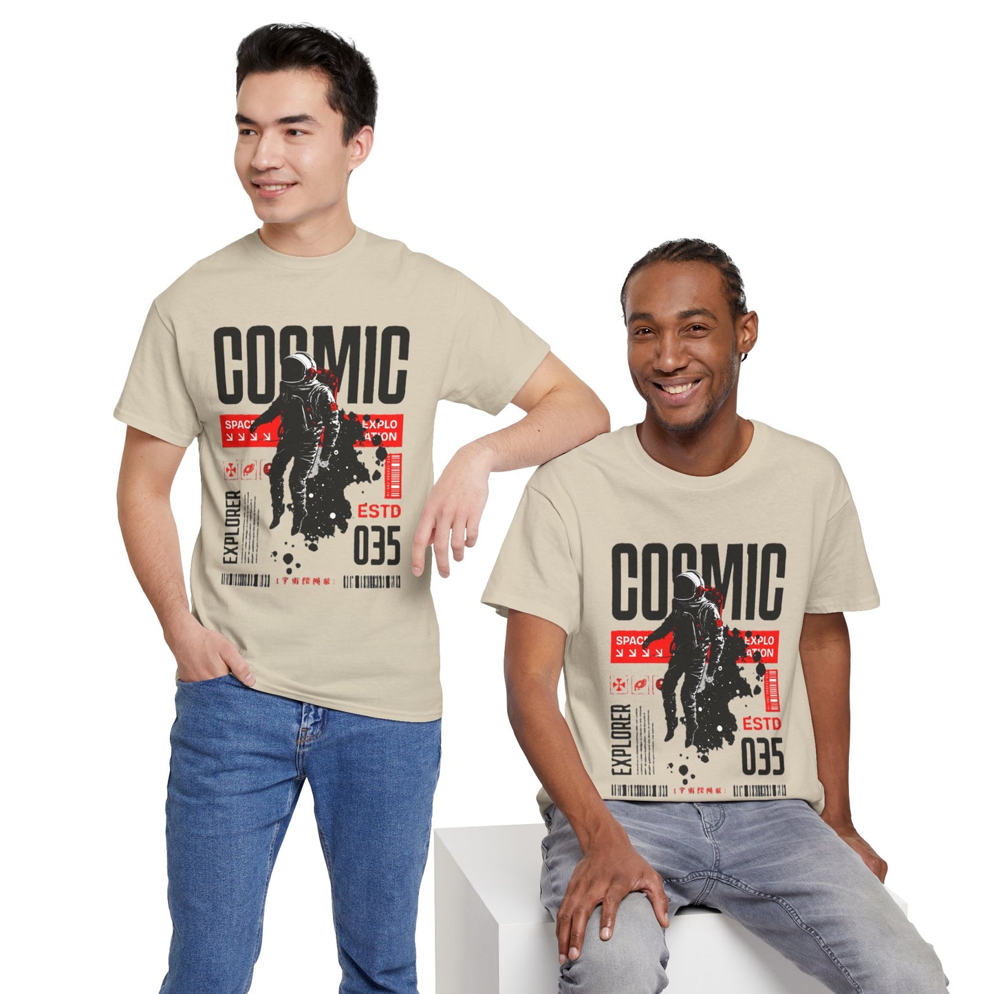 Cosmic Explorer Unisex Cotton Tee - Space, Astro Fashion, Gift for Space Lovers, Casual Wear, Vintage Style Shirt