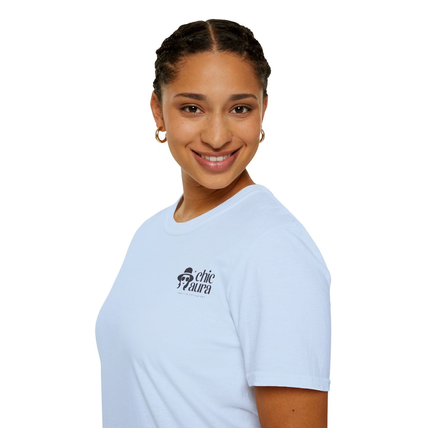 Chic Aura woman's  T-Shirt, Casual Wear, Gift for Her, Everyday Style, Fashion Tee, Comfortable Shirt