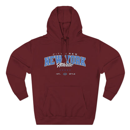 New York Athletic Fleece Hoodie, Cozy Sweatshirt, Urban Fashion, Winter Wardrobe Essential, Gift for City Lovers, Casual Wear