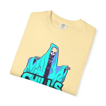 Chills and Thrills Graphic T-Shirt, Halloween Shirt, Unisex Tee, Spooky Shirt, Casual Wear, Perfect for Fall Celebrations