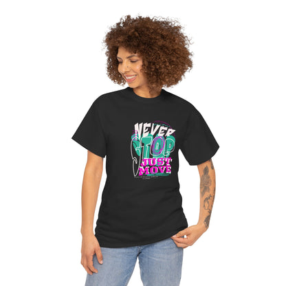 Never Stop, Just Move - Unisex Heavy Cotton Tee, Casual Workout Shirt, Motivational Graphic Tee, Gift for Fitness Lovers, Cool [...]