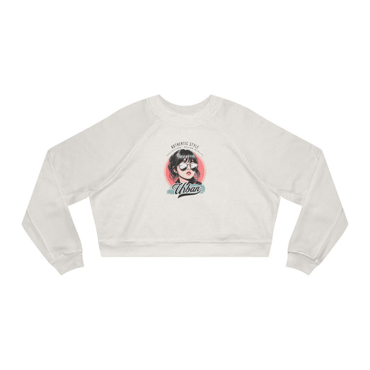 Stylish Women's Cropped Fleece Pullover, Cozy Sweatshirts, Trendy Outfits, Vintage Graphic Tops, Everyday Fashion